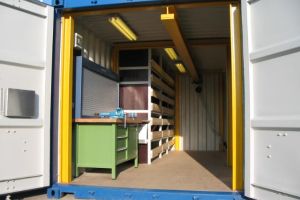 20' Werkstattcontainer - Krahnbahncontainer - ISO-Norm Seecontainer - Stahlcontainer mit CSC-Zulassung